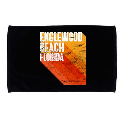 Englewood Beach Gift Retro Style Florida Gift Microfiber Hand Towel