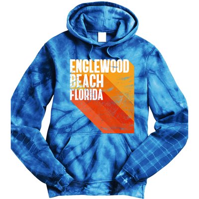 Englewood Beach Gift Retro Style Florida Gift Tie Dye Hoodie