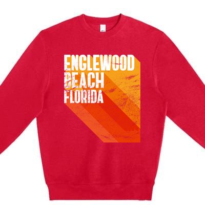 Englewood Beach Gift Retro Style Florida Gift Premium Crewneck Sweatshirt