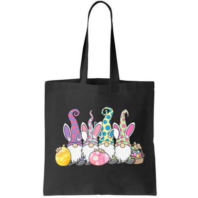 Easter Bunny Gnome Easter Eggs Hunting Tote Bag