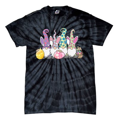 Easter Bunny Gnome Easter Eggs Hunting Tie-Dye T-Shirt