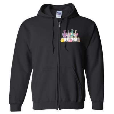 Easter Bunny Gnome Easter Eggs Hunting Full Zip Hoodie