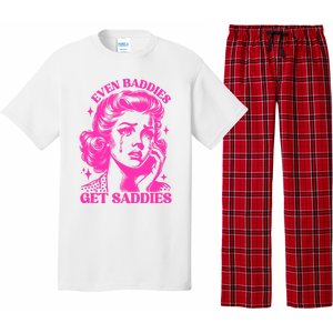 Even Baddies Get Saddies Retro Lady Pajama Set