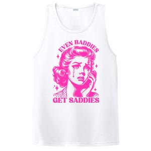 Even Baddies Get Saddies Retro Lady PosiCharge Competitor Tank