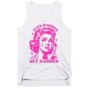 Even Baddies Get Saddies Retro Lady Tank Top