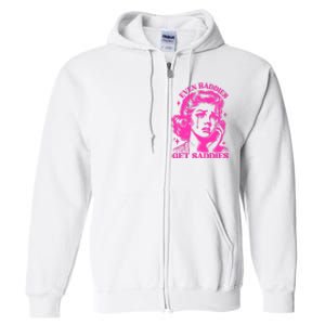 Even Baddies Get Saddies Retro Lady Full Zip Hoodie