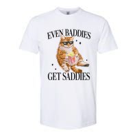 Even Baddies Get Saddies Funny Cat Meme Softstyle CVC T-Shirt