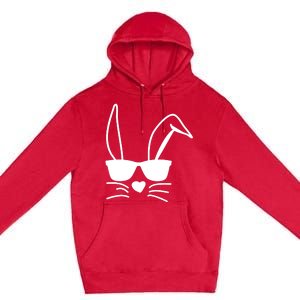 Easter Boy Girl Hip Easter Bunny Sunglasses Premium Pullover Hoodie