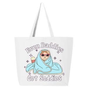 Even Baddies Get Saddies Funny Cat Sarcastic 25L Jumbo Tote