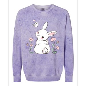 Easter Bunny Girl Ladies Easter Easter Gift Colorblast Crewneck Sweatshirt