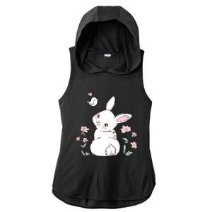 Easter Bunny Girl Ladies Easter Easter Gift Ladies PosiCharge Tri-Blend Wicking Draft Hoodie Tank