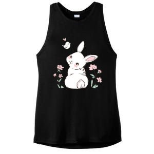 Easter Bunny Girl Ladies Easter Easter Gift Ladies PosiCharge Tri-Blend Wicking Tank