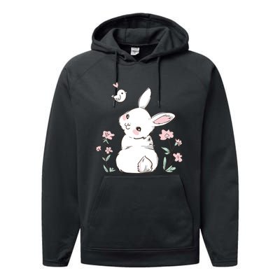 Easter Bunny Girl Ladies Easter Easter Gift Performance Fleece Hoodie