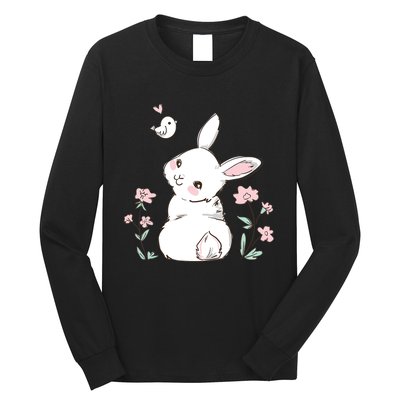 Easter Bunny Girl Ladies Easter Easter Gift Long Sleeve Shirt