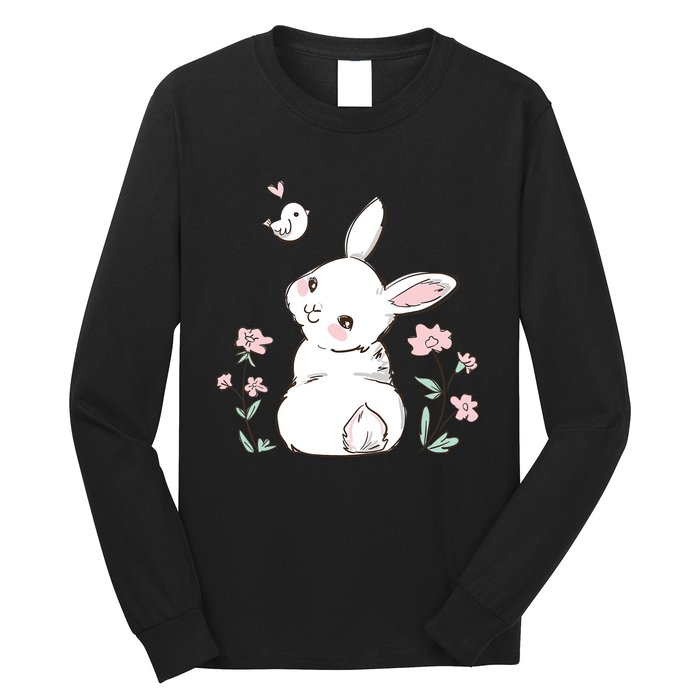 Easter Bunny Girl Ladies Easter Easter Gift Long Sleeve Shirt