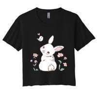 Easter Bunny Girl Ladies Easter Easter Gift Women's Crop Top Tee