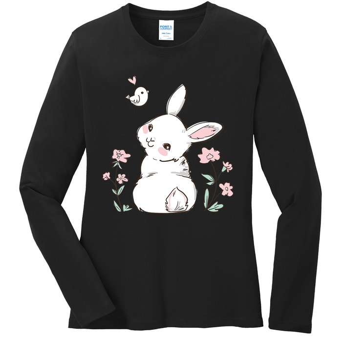 Easter Bunny Girl Ladies Easter Easter Gift Ladies Long Sleeve Shirt