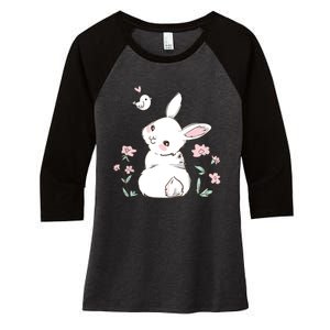 Easter Bunny Girl Ladies Easter Easter Gift Women's Tri-Blend 3/4-Sleeve Raglan Shirt