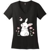 Easter Bunny Girl Ladies Easter Easter Gift Women's V-Neck T-Shirt