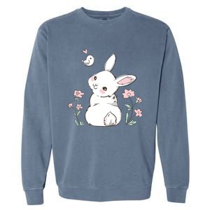 Easter Bunny Girl Ladies Easter Easter Gift Garment-Dyed Sweatshirt