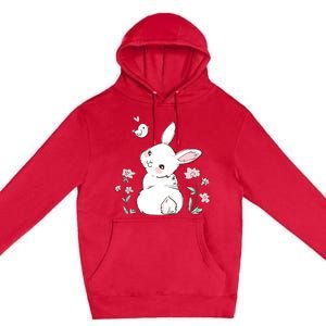 Easter Bunny Girl Ladies Easter Easter Gift Premium Pullover Hoodie