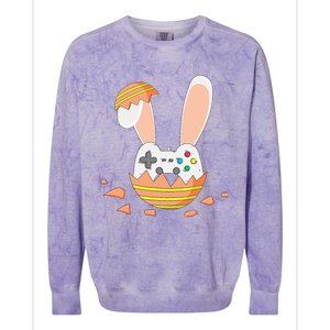 Easter Bunny Gamer Controller Gaming Video Game Colorblast Crewneck Sweatshirt