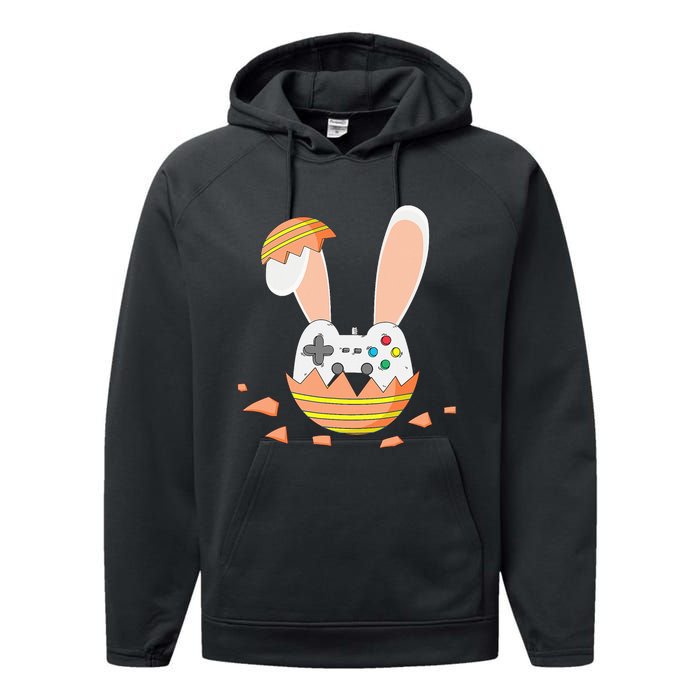 Easter Bunny Gamer Controller Gaming Video Game Performance Fleece Hoodie