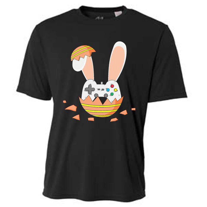 Easter Bunny Gamer Controller Gaming Video Game Cooling Performance Crew T-Shirt