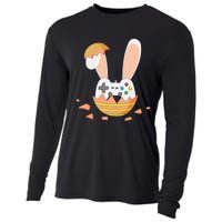 Easter Bunny Gamer Controller Gaming Video Game Cooling Performance Long Sleeve Crew