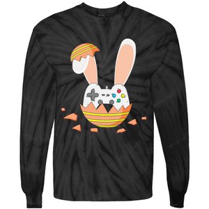 Easter Bunny Gamer Controller Gaming Video Game Tie-Dye Long Sleeve Shirt