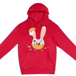 Easter Bunny Gamer Controller Gaming Video Game Premium Pullover Hoodie