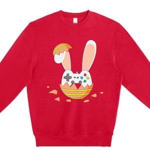 Easter Bunny Gamer Controller Gaming Video Game Premium Crewneck Sweatshirt