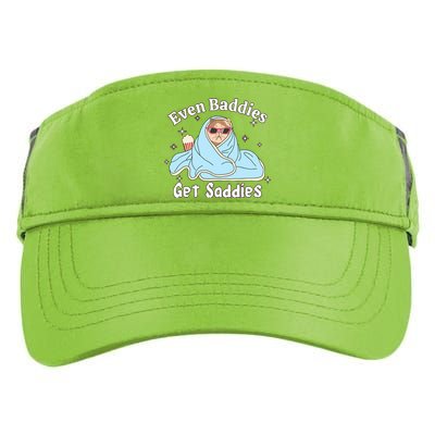 Even Baddies Get Saddies Funny Cat Sarcastic Meme Adult Drive Performance Visor