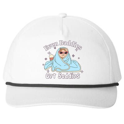 Even Baddies Get Saddies Funny Cat Sarcastic Meme Snapback Five-Panel Rope Hat