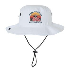 Even Baddies Get Saddies Anxiety Raccoon Face Raccoon Meme Legacy Cool Fit Booney Bucket Hat