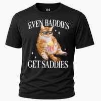Even Baddies Get Saddies Funny Cat Meme Cooling Performance Crew T-Shirt