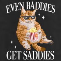 Even Baddies Get Saddies Funny Cat Meme Adult Drive Performance Visor