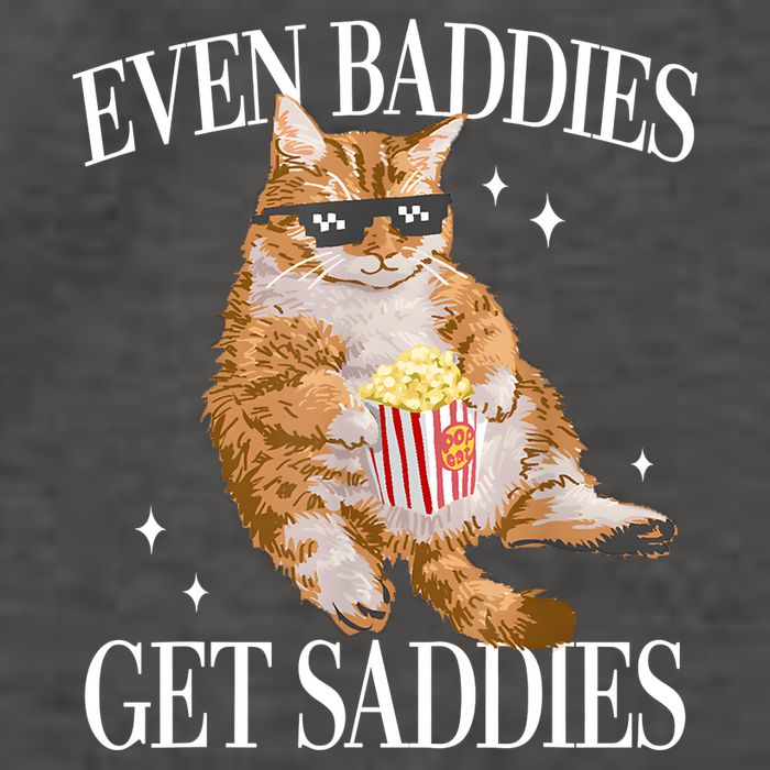Even Baddies Get Saddies Funny Cat Meme Vector Backpack