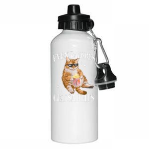 Even Baddies Get Saddies Funny Cat Meme Aluminum Water Bottle