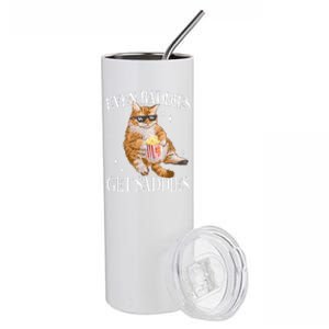 Even Baddies Get Saddies Funny Cat Meme Stainless Steel Tumbler