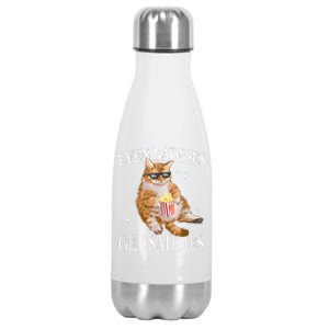 Even Baddies Get Saddies Funny Cat Meme Stainless Steel Insulated Water Bottle