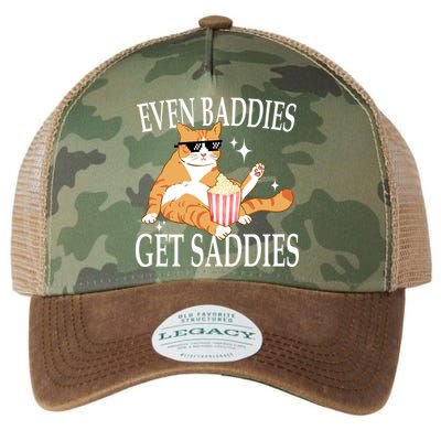Even Baddies Get Saddies Funny Legacy Tie Dye Trucker Hat