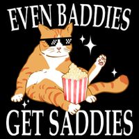 Even Baddies Get Saddies Funny Sustainable Bucket Hat
