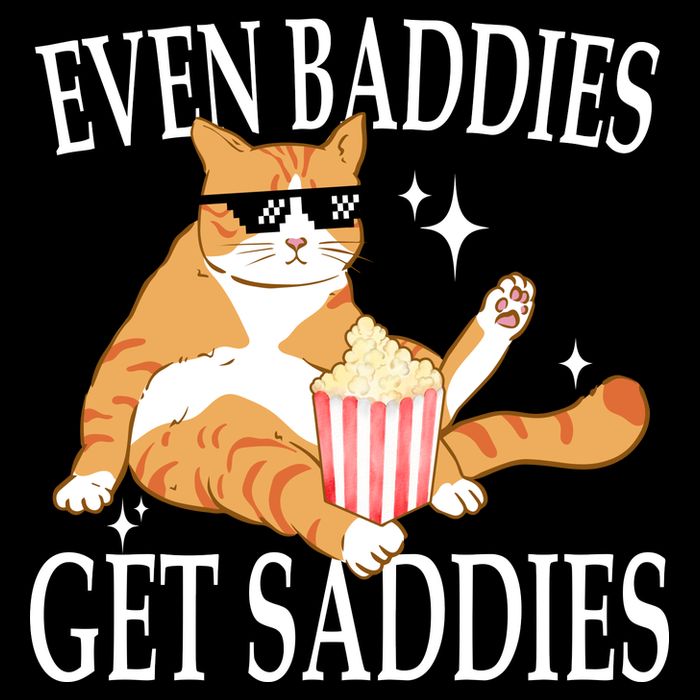 Even Baddies Get Saddies Funny Cooling Performance Long Sleeve Crew