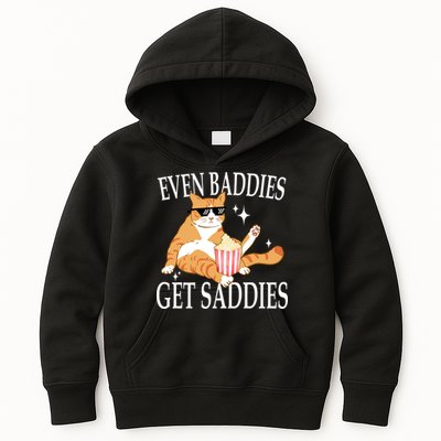 Even Baddies Get Saddies Funny Kids Hoodie