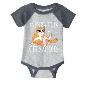 Even Baddies Get Saddies Funny Infant Baby Jersey Bodysuit