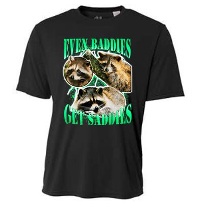 Even Baddies Get Saddies Racoon Cooling Performance Crew T-Shirt