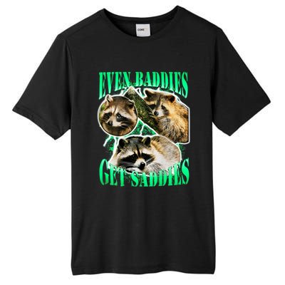 Even Baddies Get Saddies Racoon Tall Fusion ChromaSoft Performance T-Shirt