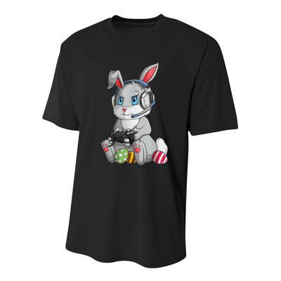 Easter Bunny Gamer Youth Performance Sprint T-Shirt