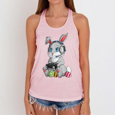 Easter Bunny Gamer Women's Knotted Racerback Tank